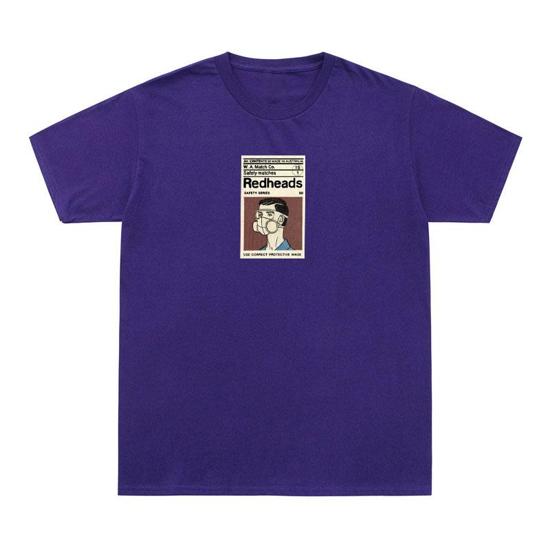 Ins Hot Selling Redheads Mask Print T Shirt Unisex Women 100% Cotton O-Neck Tee Shirt Casual Summer Hip Hop Tees Tops