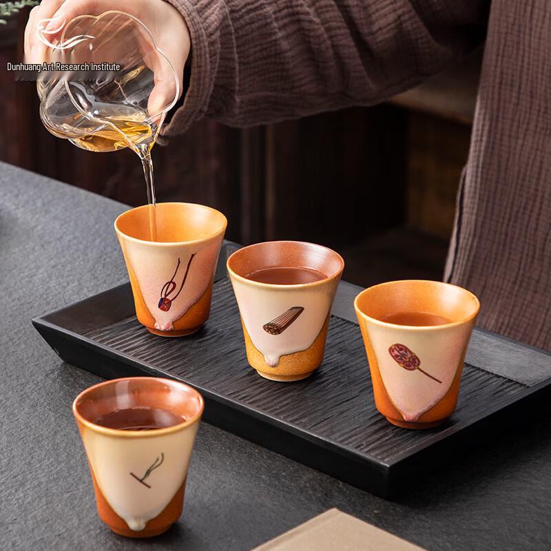 

Dunhuang Art Flying Apsaras Ceramic Teacup Set