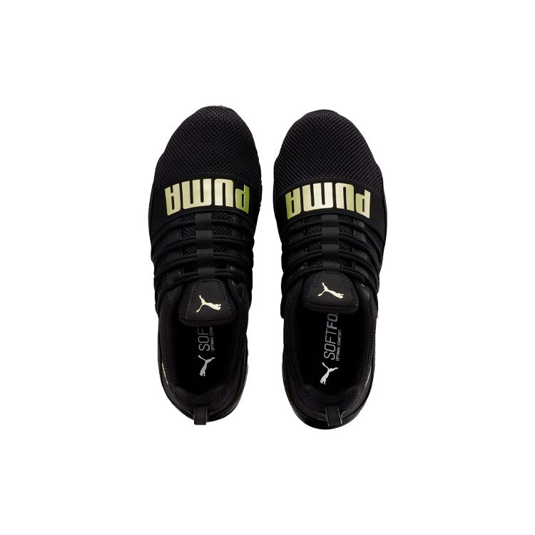 Puma Cell Series Regulate Gewebtes Mesh Low Top Trainingsschuhe Herren Sneaker Schwarz Gold 192491-06