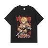 Koszulki Washed 275 GSM 100% Bawełna Vinland Saga V1 Nadruk Thorfinn Unisex Ciężka Bawełniana Koszulka