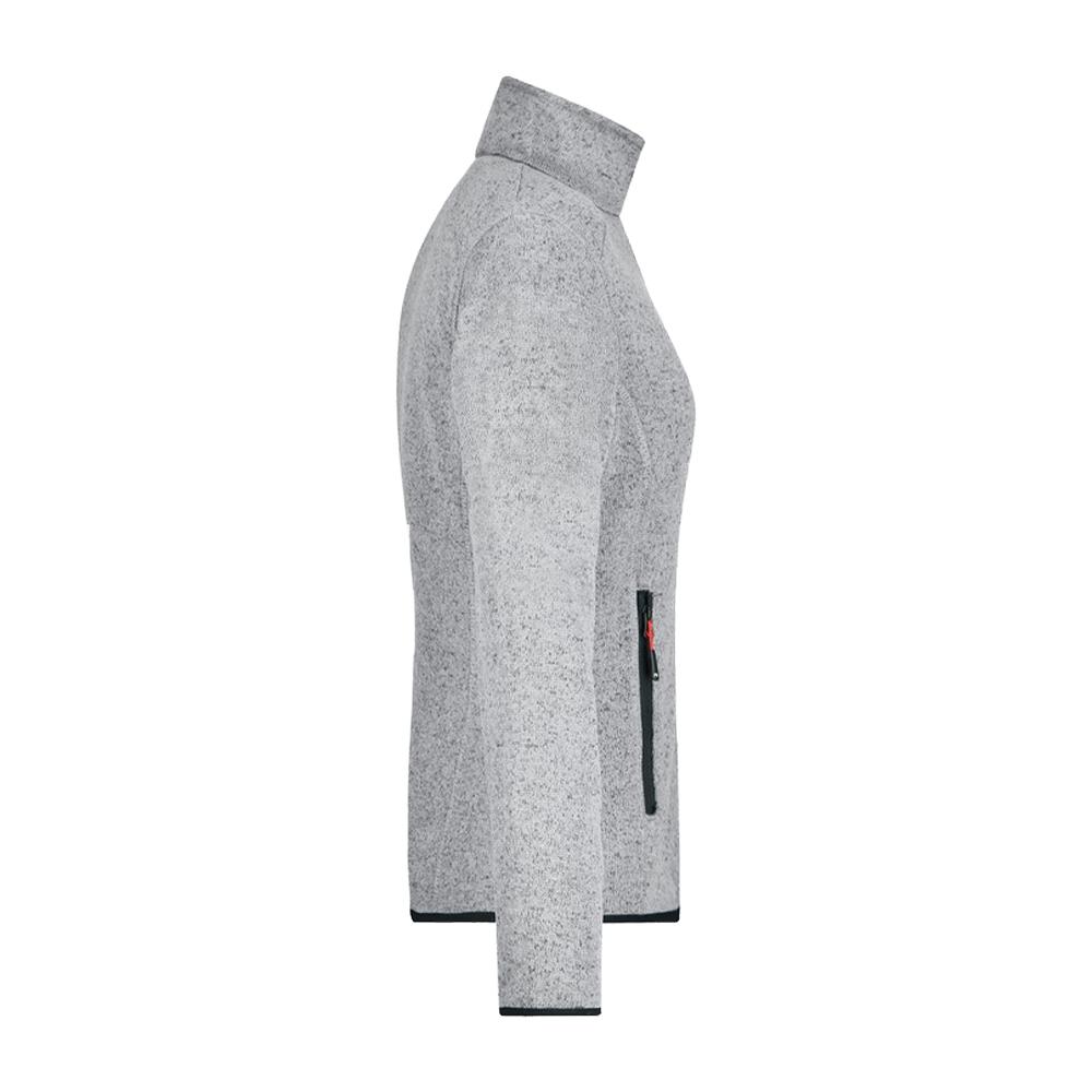 James and Nicholson Womens/Ladies Knitted Fleece Jacket