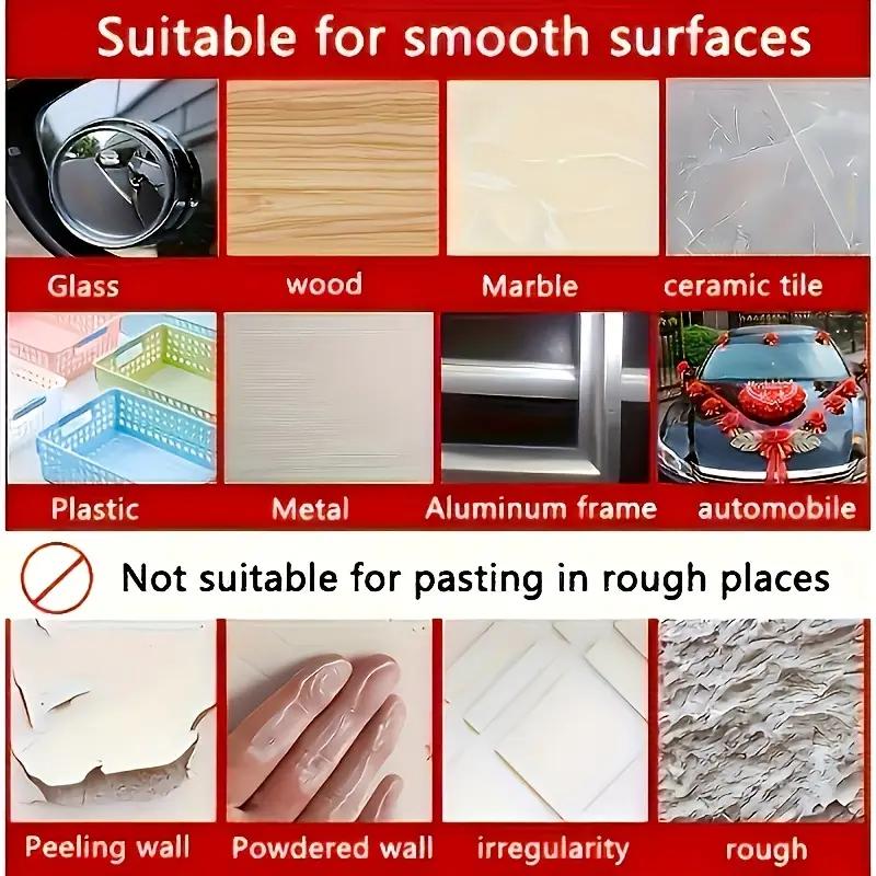 60-480pcs Reusable Super Strong Double Sided Tape Transparent Waterproof Adhesive Crafts Removable for Wall Stickers Home Decor