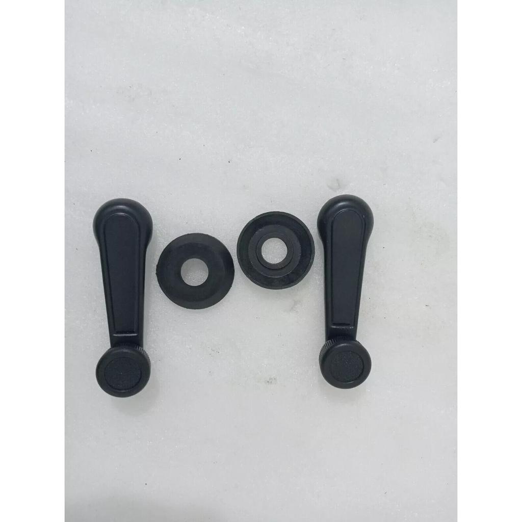 DOOR WINDOW HANDLES PAIR BLACK METAL FOR SUZUKI SAMURAI 80-95 |Fit For