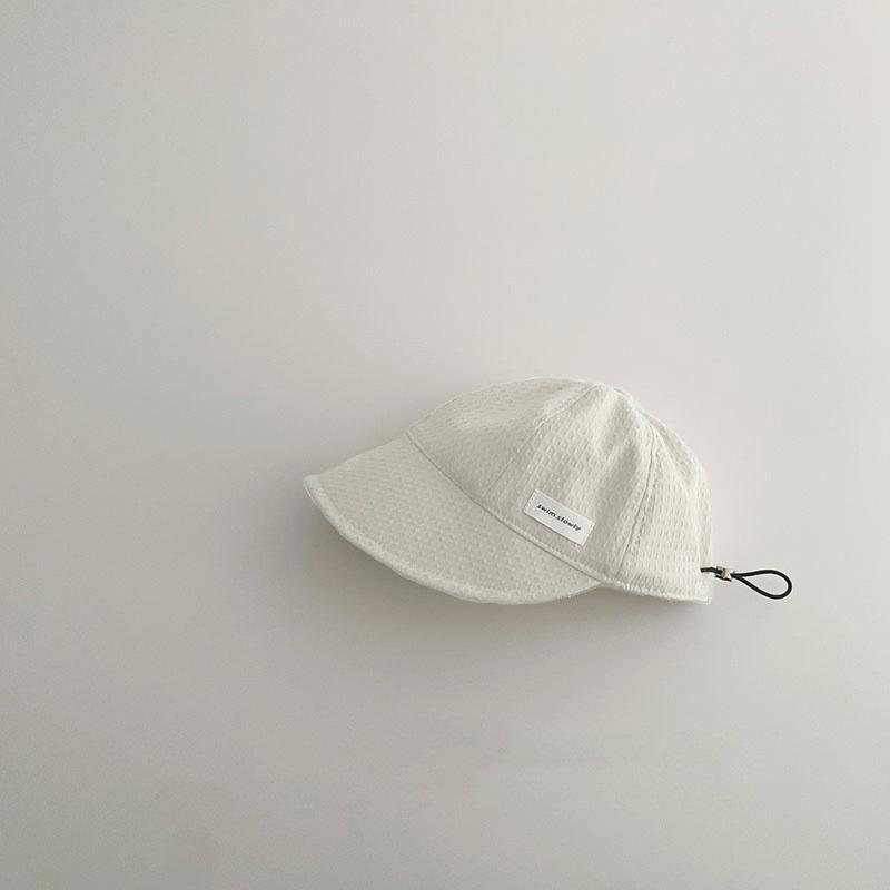 Children's Large Shade Hat Spring and Autumn Boys and Girls Concave Drawstring Fisherman Hat Collapsible Cap