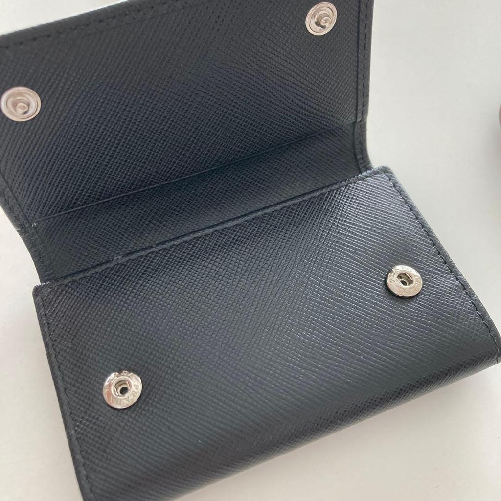 Used Prada 6-ring Key Case, Saffiano, Black, Authentic