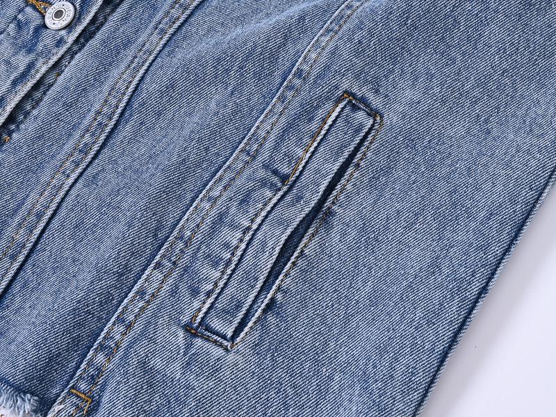 Trendy Plus Size Patchwork Denim Hoodie - Casual Loose Fit