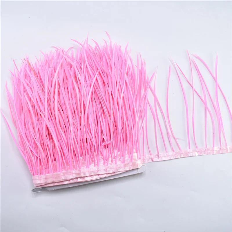 Feather1Meters Pruning Goose Feathers Trim Tassel Fringe Ribbon Tape 6-8" Pheasant Feather for Crafts Costume Sewing Trimmings Carnival