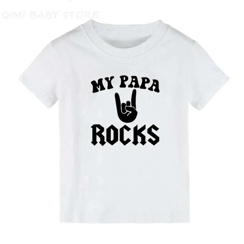 Born To Rock Kids TShirt Boys Girls Unisex Baby Clothes Cool Fashion Style Tops Children Summer Short Sleeve Graphic Tee Shirt