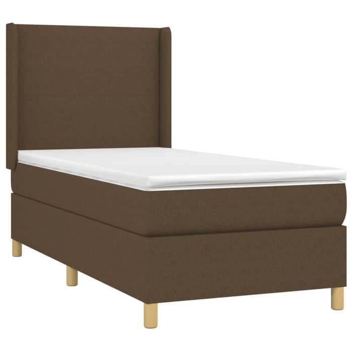 Exclusive House - Slatted Bed Base with Mattress Dark Brown 80x200 Cm
