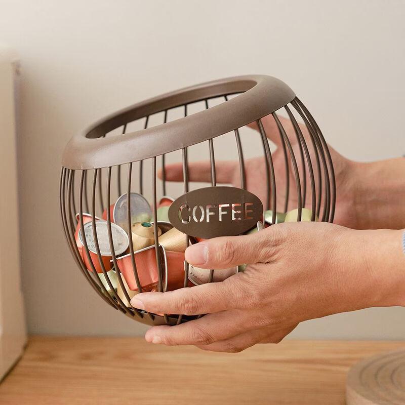 Modern Tall Black Iron Fruit Basket