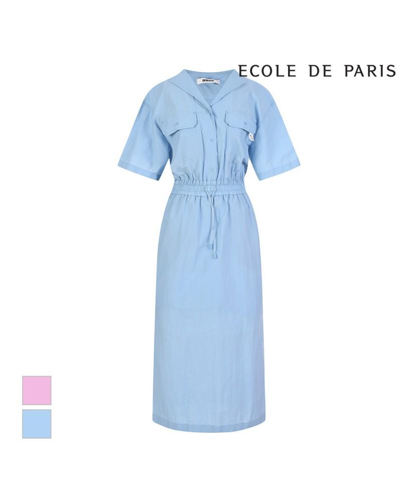 ECOLEDEPARIS Waist-Tight Pocket Design Dress_Rb37Woam26Z