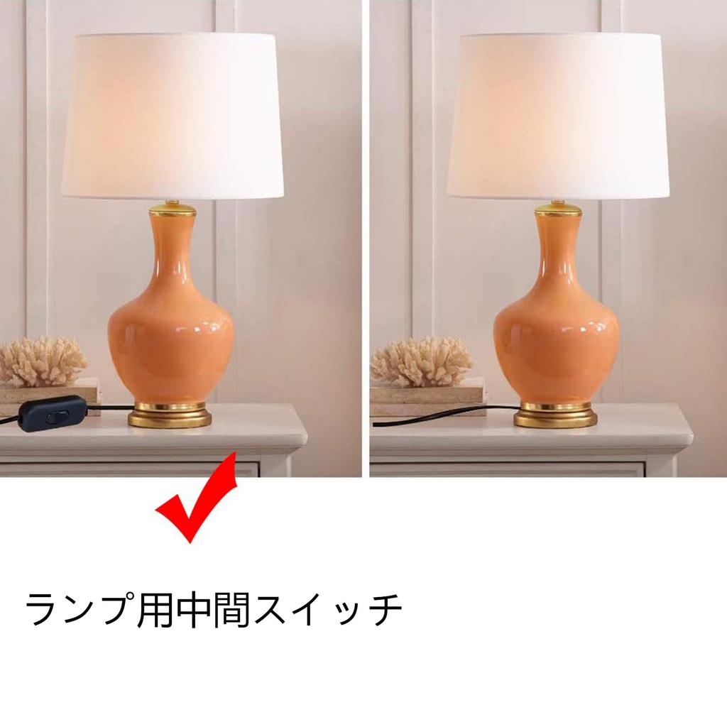 Yorochodo Inline-Kabel Zwischenlampensteuerung Rastend Drücken Für Schlafzimmer Tisch Schreibtisch Verkabelung Beleuchtung Hand Für AC250V 6A Schalter, Schalter, EIN/AUS