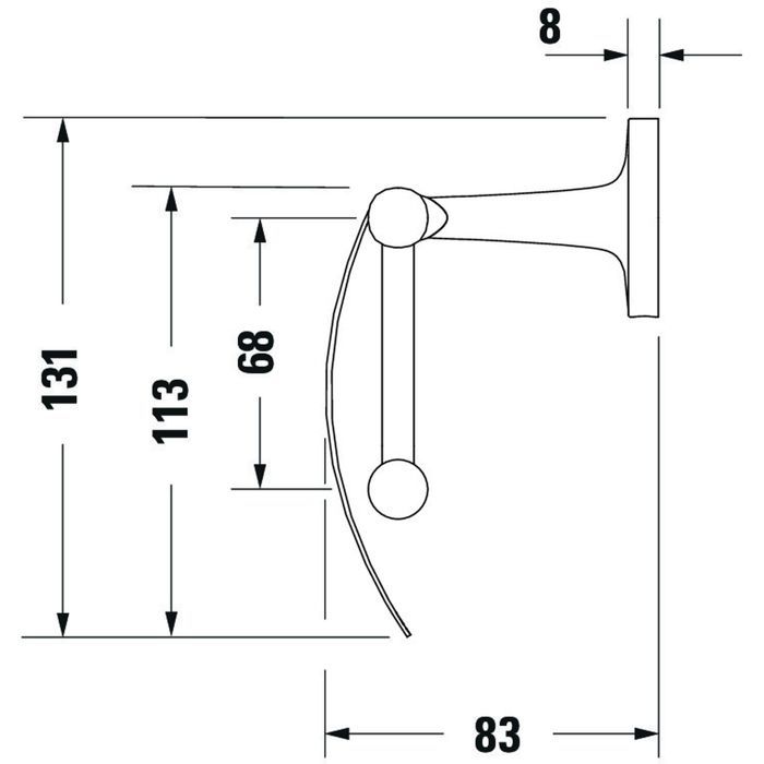 Duravit Starck T Dévidoir de papier wc avec couvercle Noir Mat 125x83x131 mm - 0099404600