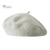 Women Beret Vintage Solid Color Painter Hat Wool Blend French Style Artist Cap Lightweight Headwear for Party Outdoor