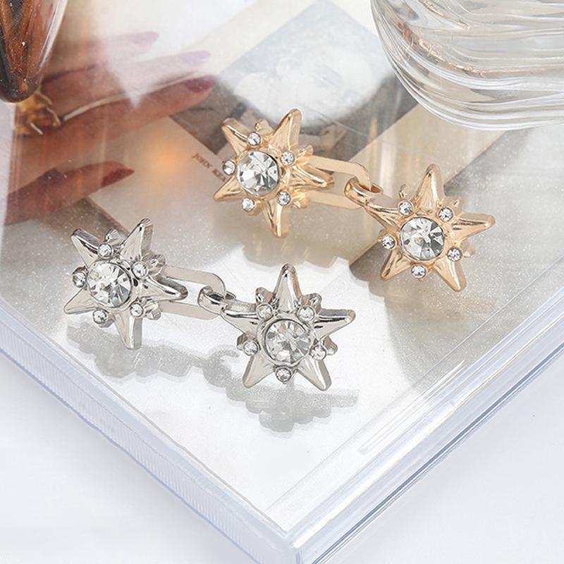 Zircon Stars Shaped Adjustable Tighten Invisibility Decoration Waist Buckles Jeans Pants Skirts Detachable Clothing Accessories