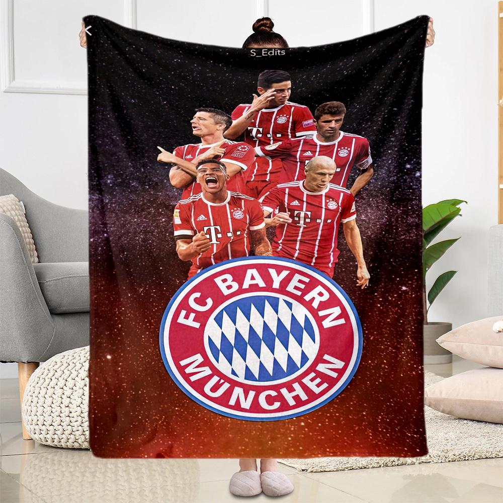 Bayern Munich Blanket Durable Comfort Suitable for Bed Livingroom Bedding Four Seasons Universal Digital Print Birthday Christmas Gift Blanket