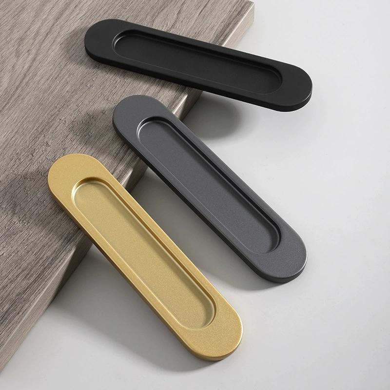 2Pcs Barn Door Sliding Pull Door Hidden Furniture Hardware Handle Self-Adhesive Bathing Room Glass Door Pulls