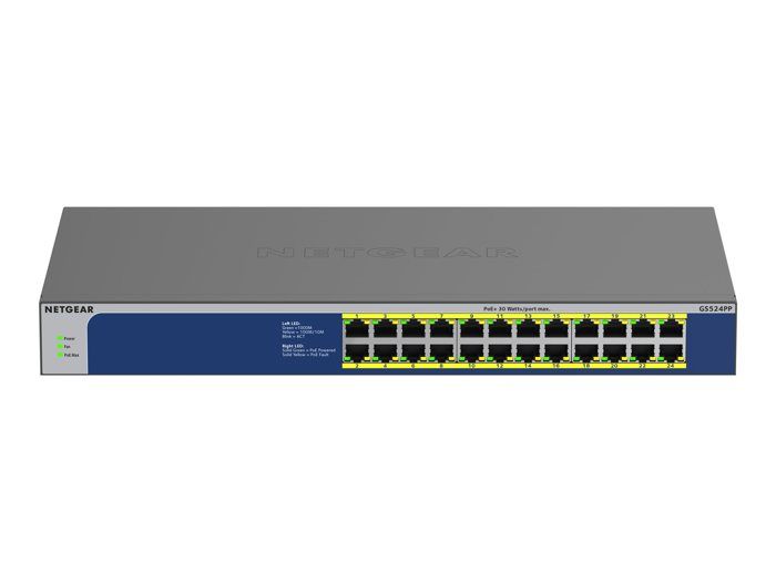 NETGEAR GS524PP Commutateur - non géré - 24 x 10/100/1000 (PoE+)