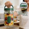 Side-Opening Salad Container Leakproof Portable Meal Prep Bowl With Lid For Fresh Lunch Salad Shaker For Office School Outdoor