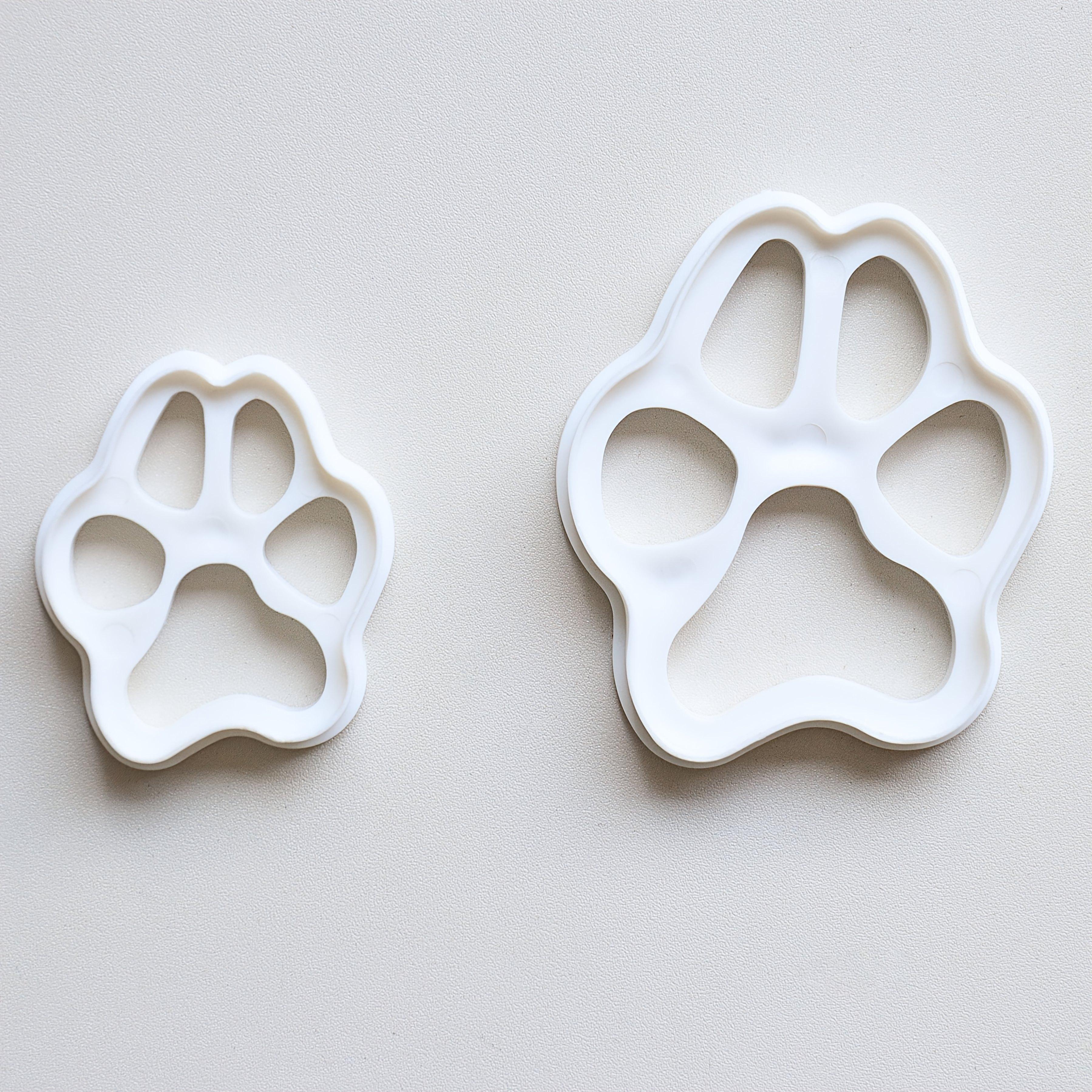 

Набор из 2 формочек для печенья в виде отпечатка лапы животного, пищевой безопасный пластик, формы для бисквита для выпечки, праздничного имбирного пряника, сахарного печенья, 3D формы в виде лап, забавный питомец 2PCS Paw Print