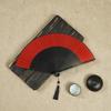 Traditional Chinese Silk Fan Elegant and Simple Wood Foldable Fan Delicate Fan