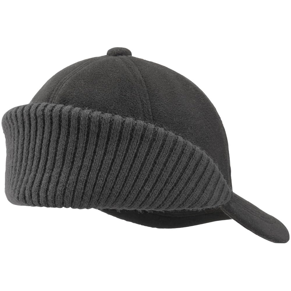 Mizuno Breath Thermo Fleece Cap with and Unisex Earmuffs, Moisture-Wicking Heat-Generating Hat, C2JWA601, Black, (Head Circumference 55-60cm)