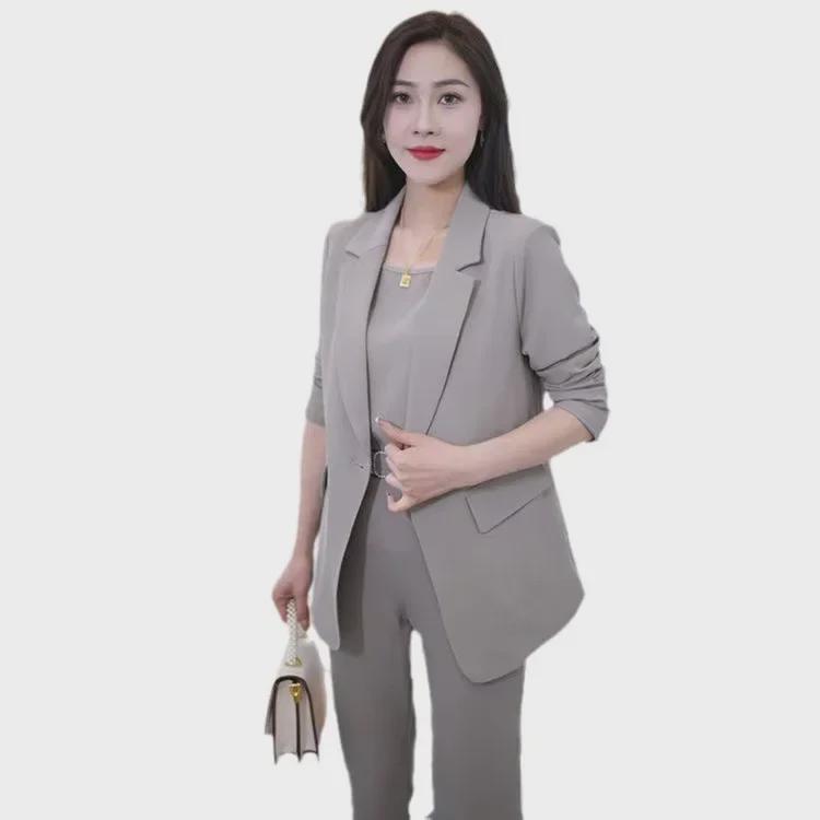 2025 Spring Women's Casual Three-Piece Western Professional Suit
