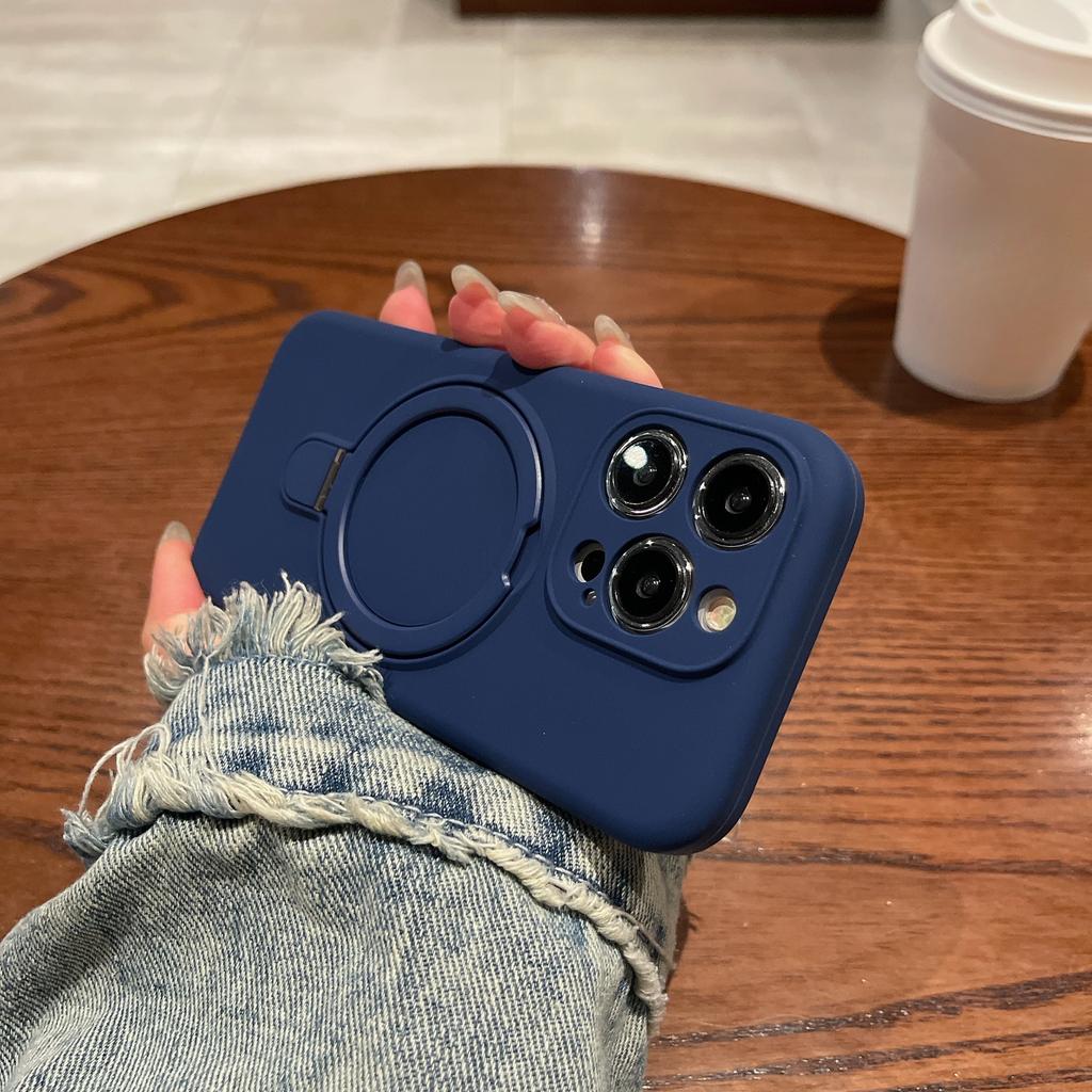 Pure Liquid Silicone Case for Apple iPhone 17 Pro Max - Soft Shockproof with Magnetic Holder Full Cover On iPhone 16/15/14/13/12/11/Pro/Plus/ProMax