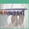 Stylish Nordic Pink Round Clothes Drying Rack With 24 Windproof Clips For Students