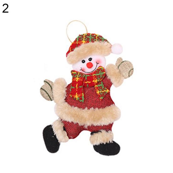 Christmas Ornament Santa Claus Tree Hanging Snowman Elk Bear Xmas Doll Decor
