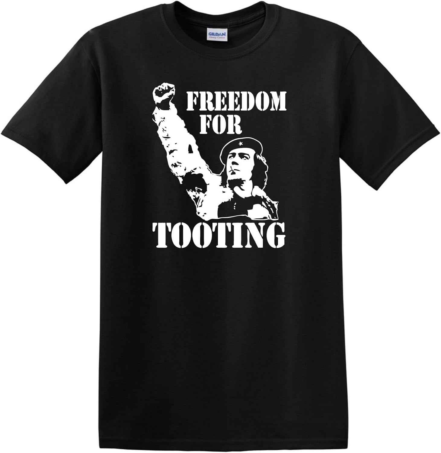 Citizen Smith Che Guevara Style Cult tv Wolfie Smith Freedom for Tooting Heavy Cotton t-Shirt Small - XXL Black XS