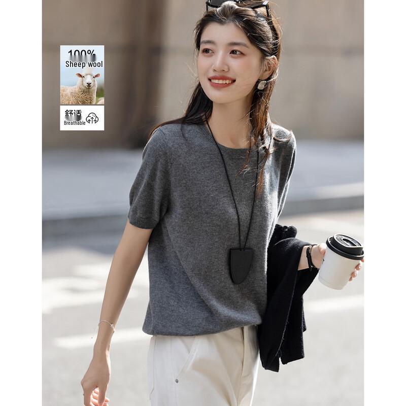 Demana Women s 100% Merino Wool Ribbed Knit Sweater L