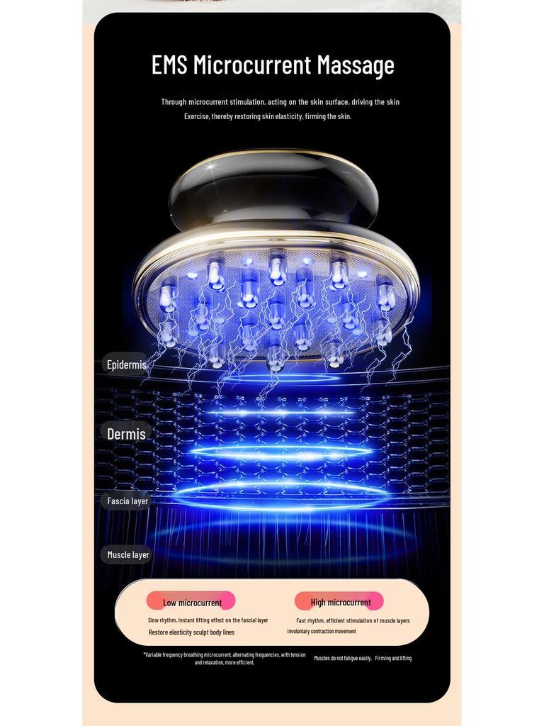 International Multifunctional EMS Meridian Massager - Multi-frequency Vibration, Heating, Fat Burning Beauty Brush.