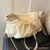 Folded Bag Women's 2025 New Fashion Popular Shoulder Bag Versatile Large Capacity Personalized Puff Drawstring Messenger Bag