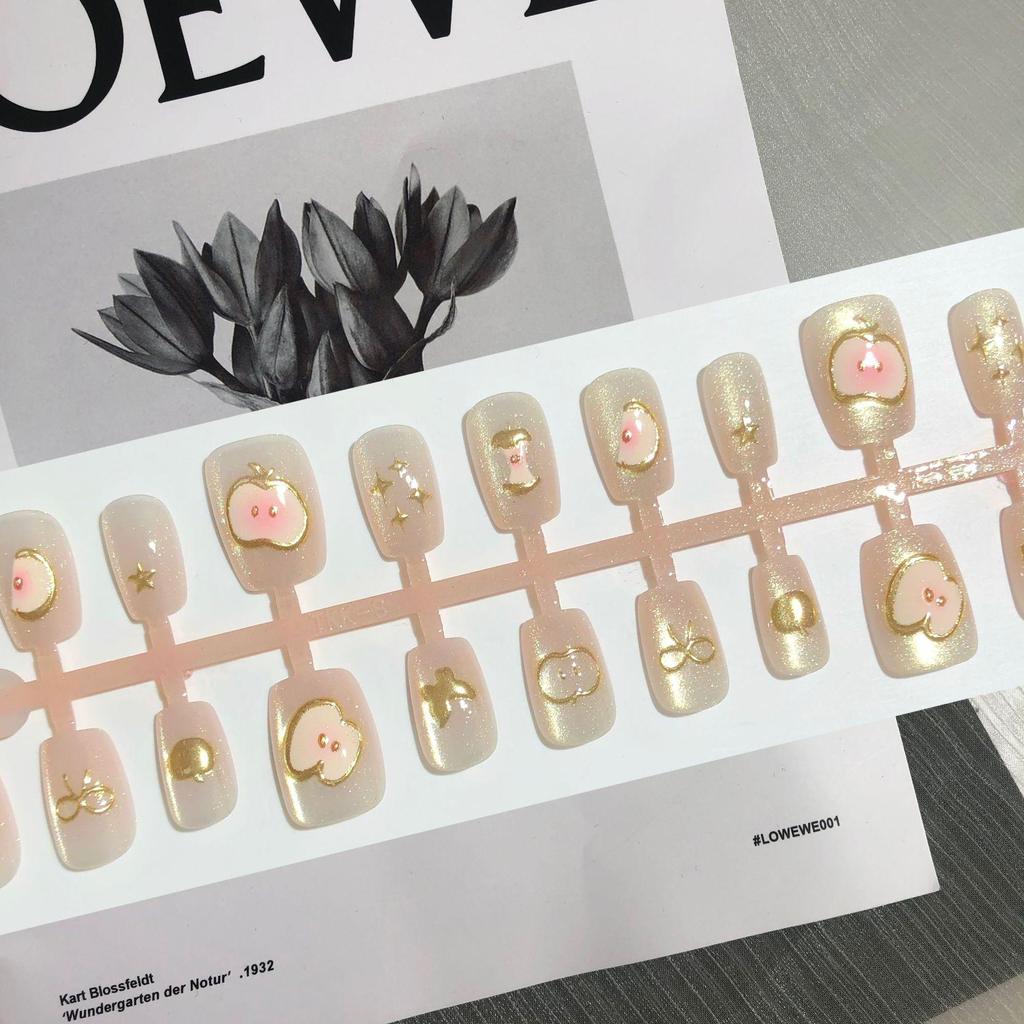 30-Piece Christmas Tree Snowflake Cat Eye Nail Art: Translucent Ice Holiday Patches
