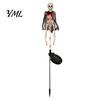 Outdoor Spooky Garden Ornament Solar Halloween Bat Lights, Realistic Skeleton Pathway Decor, Waterproof LED Strange Green Light Props Stake