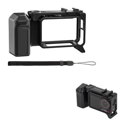 SHEAWA Frame Expansion Mount Case for DJI Osmo Action 5 Comfortable Includes Hand Cold Shoe Lightweight Allows Attachment of Selfie LED and Other