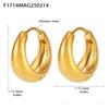 Circle Earrings European and American Small Ear Buckles Niche Plain Ring Gold Color Matching Earrings