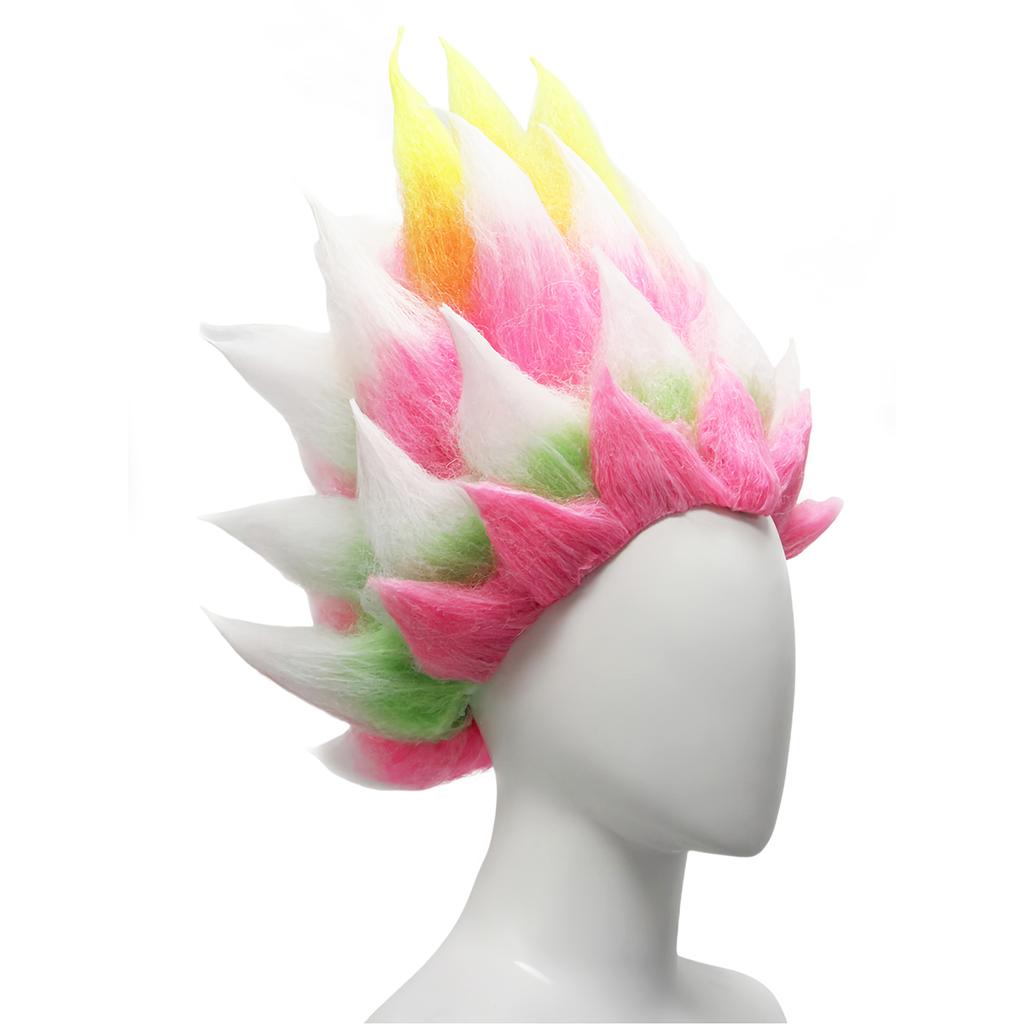 Colorful Anti-warped Pointed Synthetic Wig Dragon Fruit Color Party Trick Wig Holiday Wig