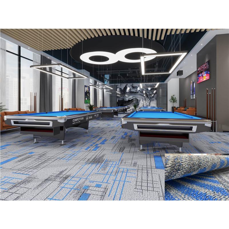 Luxuriöser feuerfester Nylon-Teppich für Billardhallen in Hotels - Teppich mit großflächigem Druck