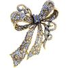 Baroque Rhinestone Bow Design Brooch Unisex Couple's Accessories Party Suit Coat Skirt Decoration