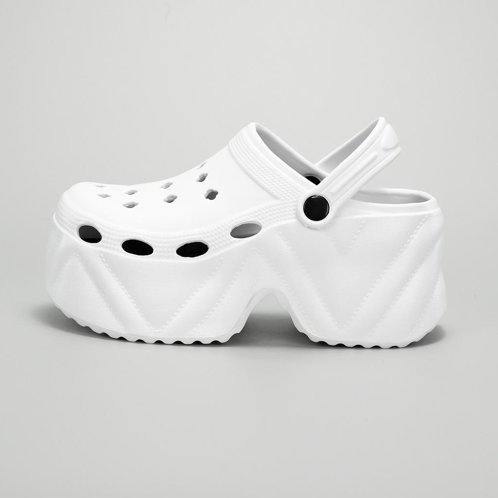 Eva Chunky Platform Sandal Shoes For Women Summertime Thick Bottom Clogs Slide Shoes Woman Closed Toe Anti-Skid Beach Garden Shoes Slide
