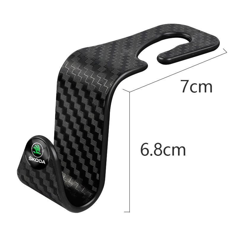 2Pcs Car Bag Clothes Hook RU7 Detachable Fastener Clip Interior Accessories For Skoda Octavia Kodiaq Fabia Superb Karoq Yeti Rapid