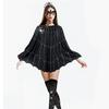 Loose Halloween Cosplay Cape Clothing Prop Witch Cosplay Cloak Ghost Hooded Cloak  Adult