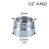 Water Faucet Coupler 1/2 To M16 M18 M20 M22 M24 M28 Thread Connector Conversion Repair Tap Adapter For Bubbler Kitchen Bathroom