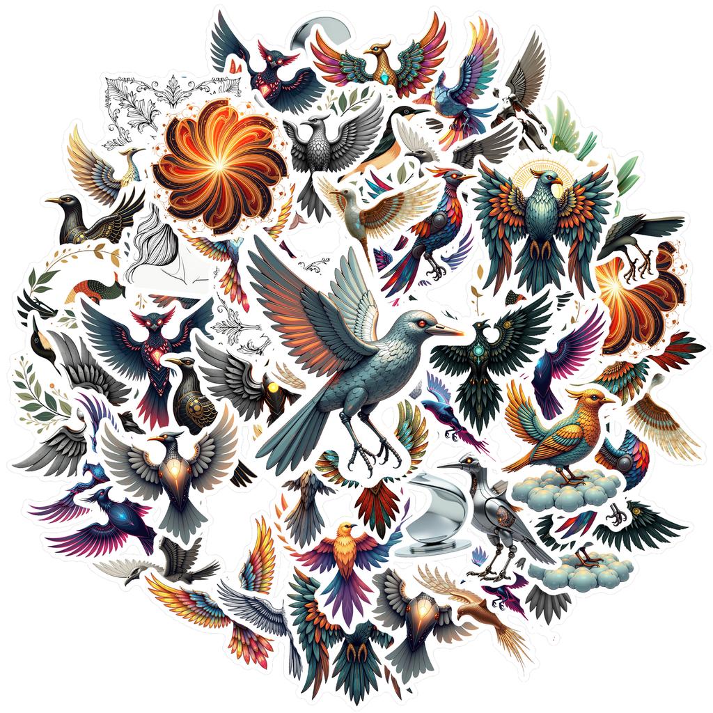 35pcs-100pcs Colorful Floral Stickers Stickers Vivid Robot Animal Stickers Teacher Reward Stickers For Fridge Car Sticker