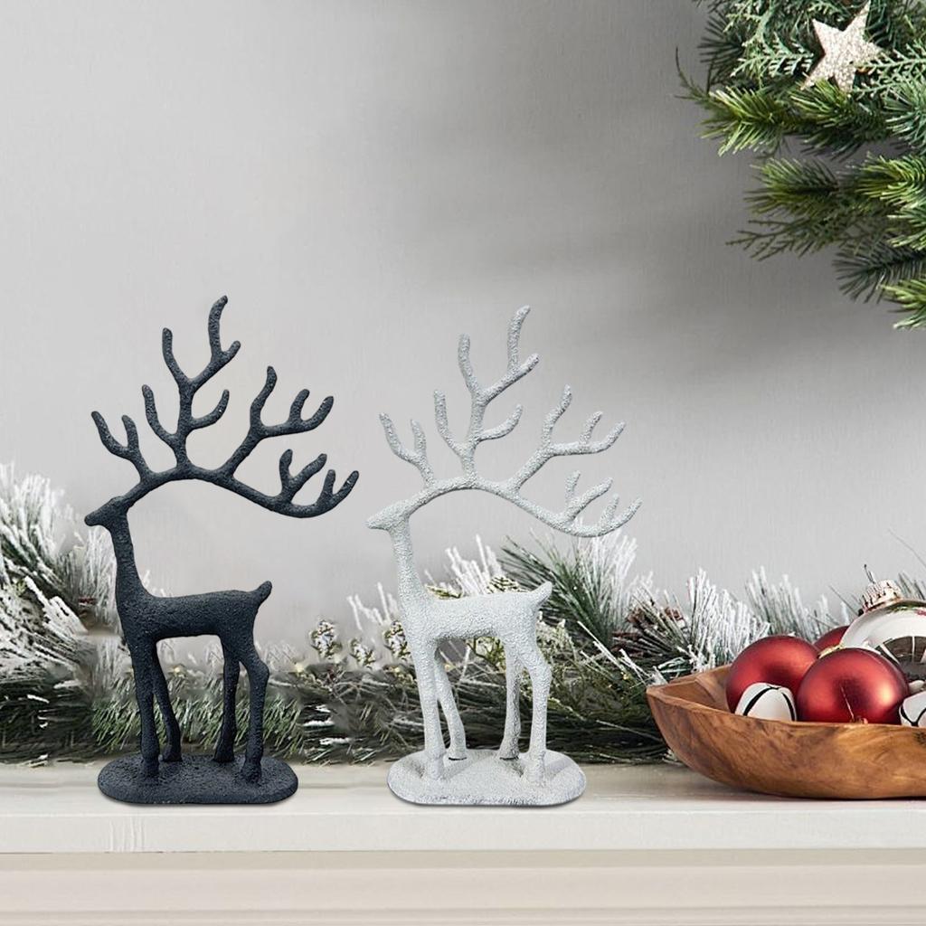 Christmas Elk Ornaments Desktop Table Christmas Decoration Metal Crafts
