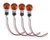 Namiki Trading Set of 4 for Motorcycles European Turn Signals Yellow Turn Signals Motorcycle Parts Plated Finish