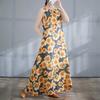 Women's Long Skirt Summer New Round Neck Printed Dress
