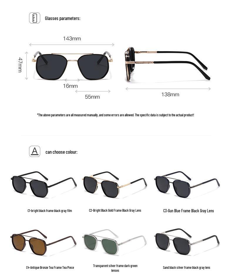 Men's TR90 Polarized Fashion Sunglasses - Anti-UV, Trendy, and Versatile